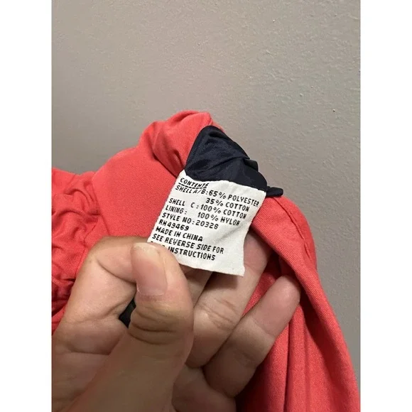 Vintage Mulberry Street Hooded Jacket Red Navy White‎ Size Medium Sailing - Picture 8 of 9